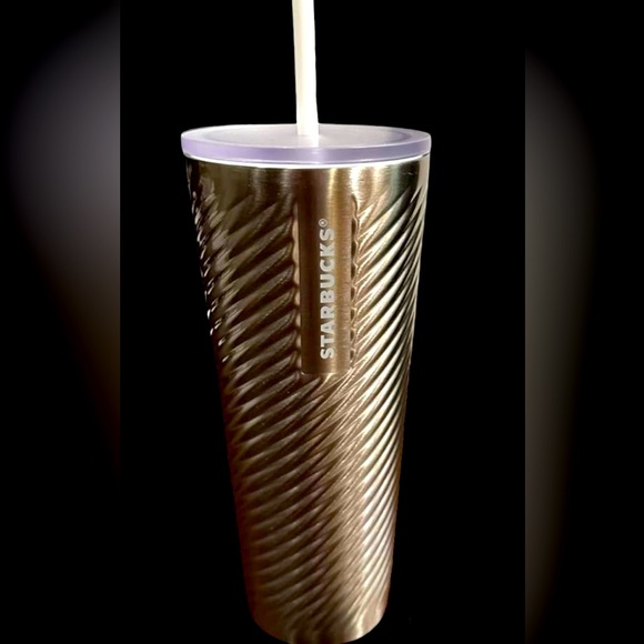 Starbucks Silver Swirl Cold Cup Stainless Steel Tumbler 24oz New Holiday 2022 - Picture 1 of 14